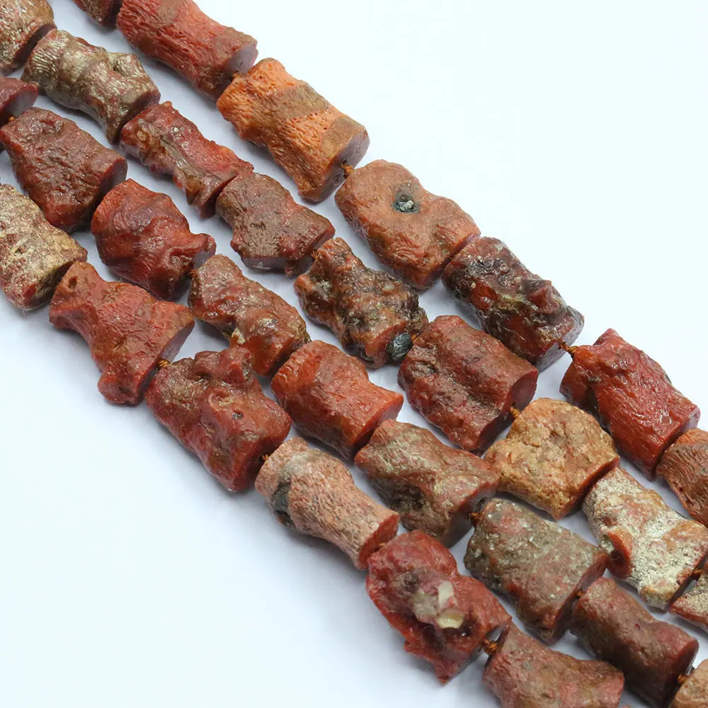 Coral Branch Bamboo Nugget Beads For Jewelry Making