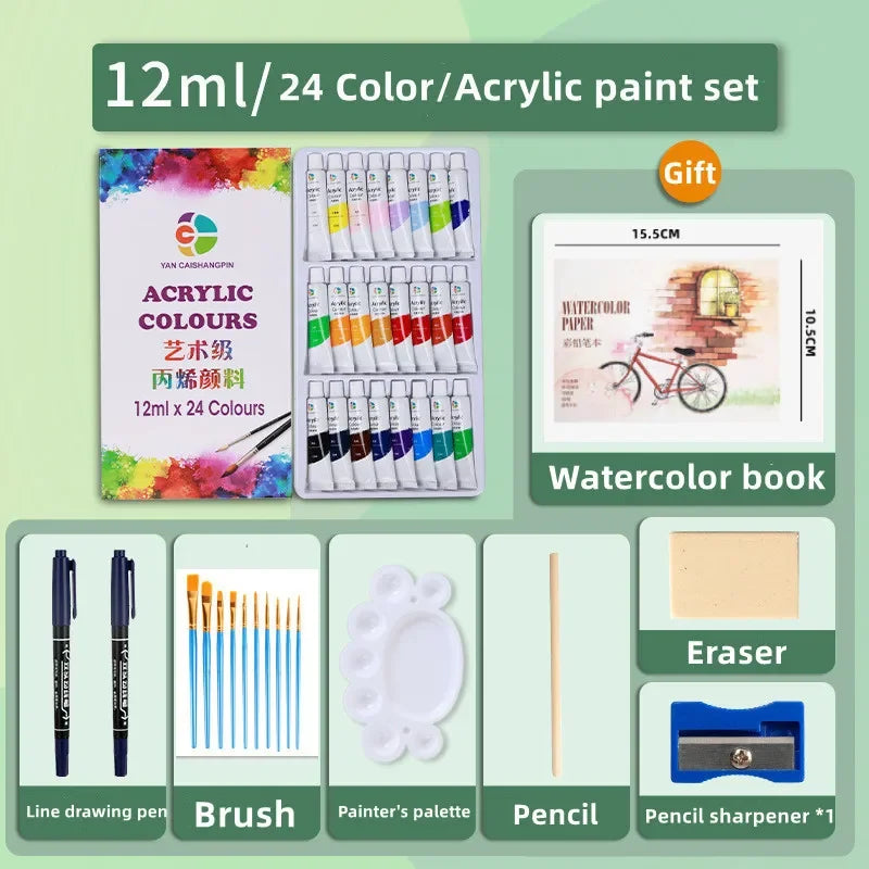 Acrylic Paint 12 18 24 36 Color Paint Set