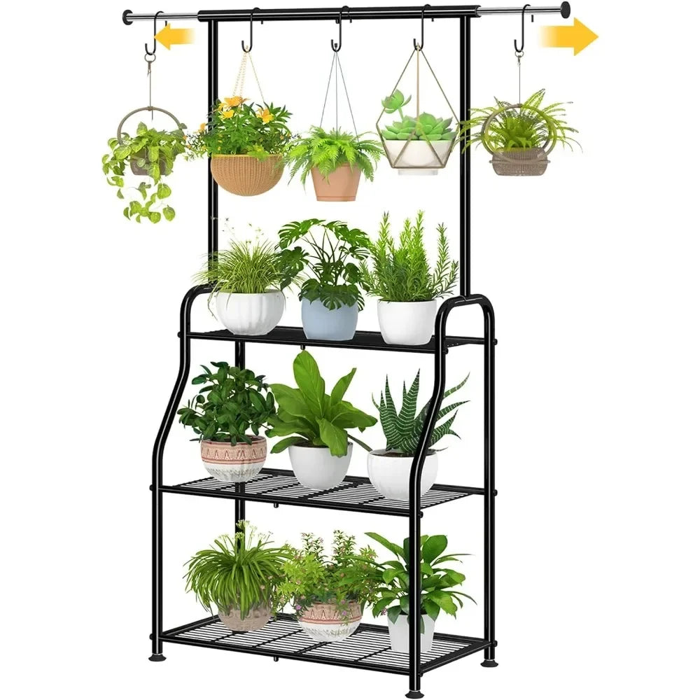 Metal 3 Tiered Hanging Plant Shelf