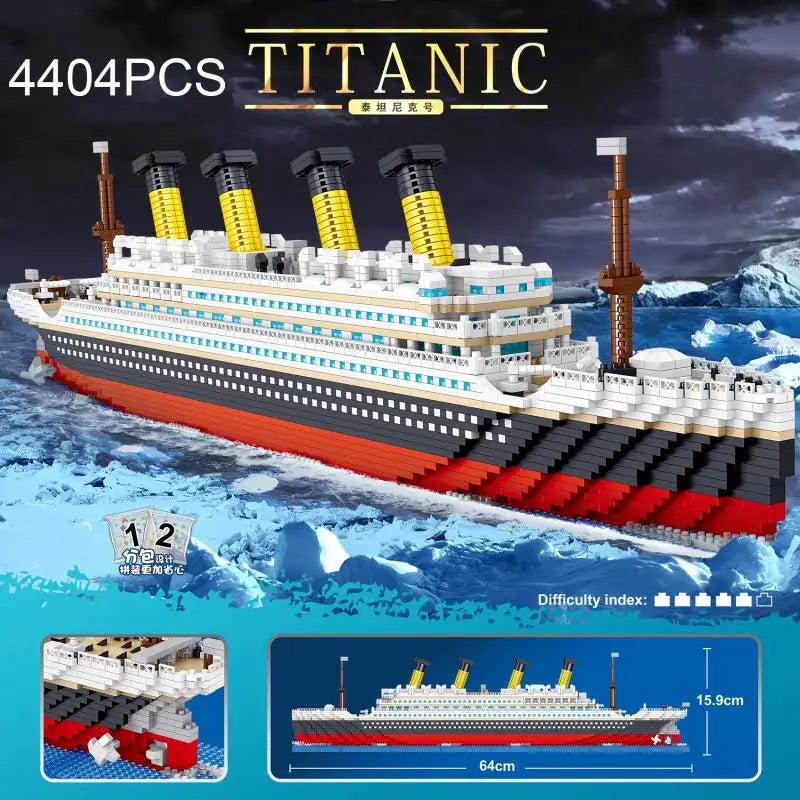 4404PCS Titanic Building Blocks Cruise Ship