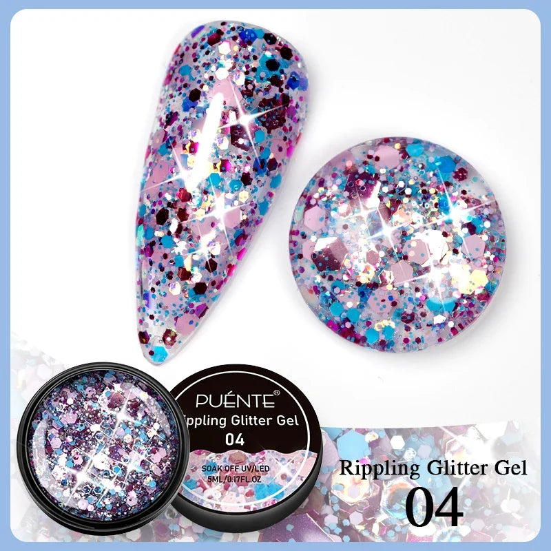 Gel Glitter Semi-Permanent Nail Art Varnish