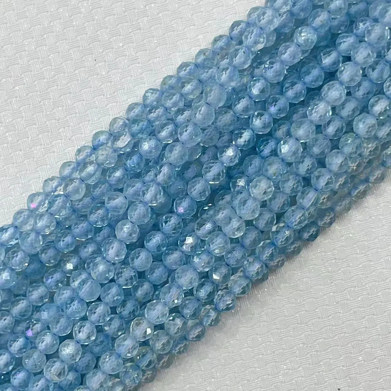 Natural Blue Topaz Quartz Beads  Jewelry Making