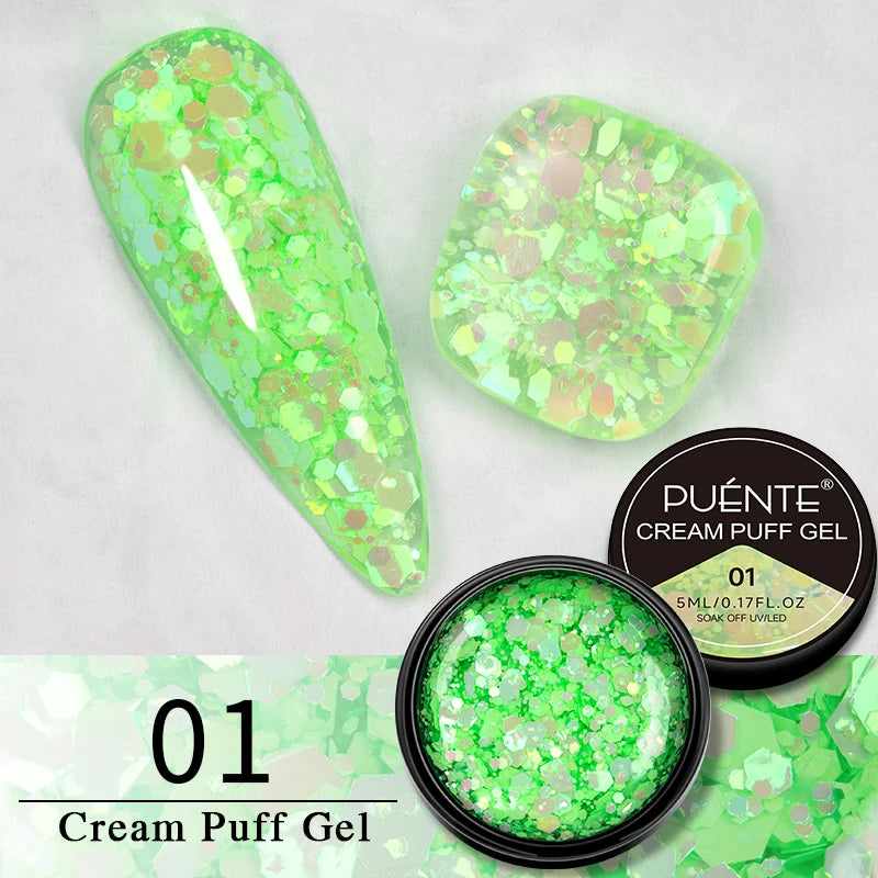 Gel Glitter Semi-Permanent Nail Art Varnish