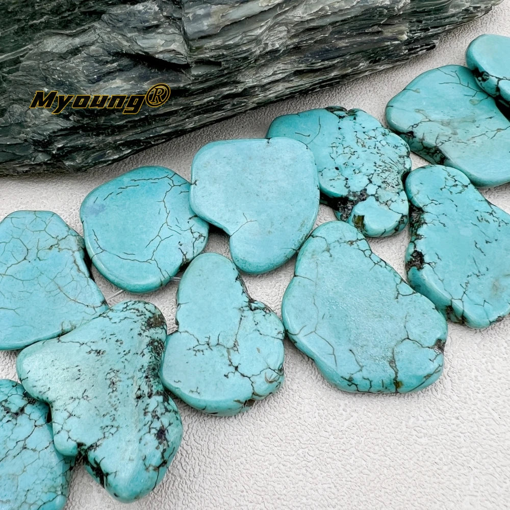 Howlite Turquoises Slice Beads For DIY Jewelry Making