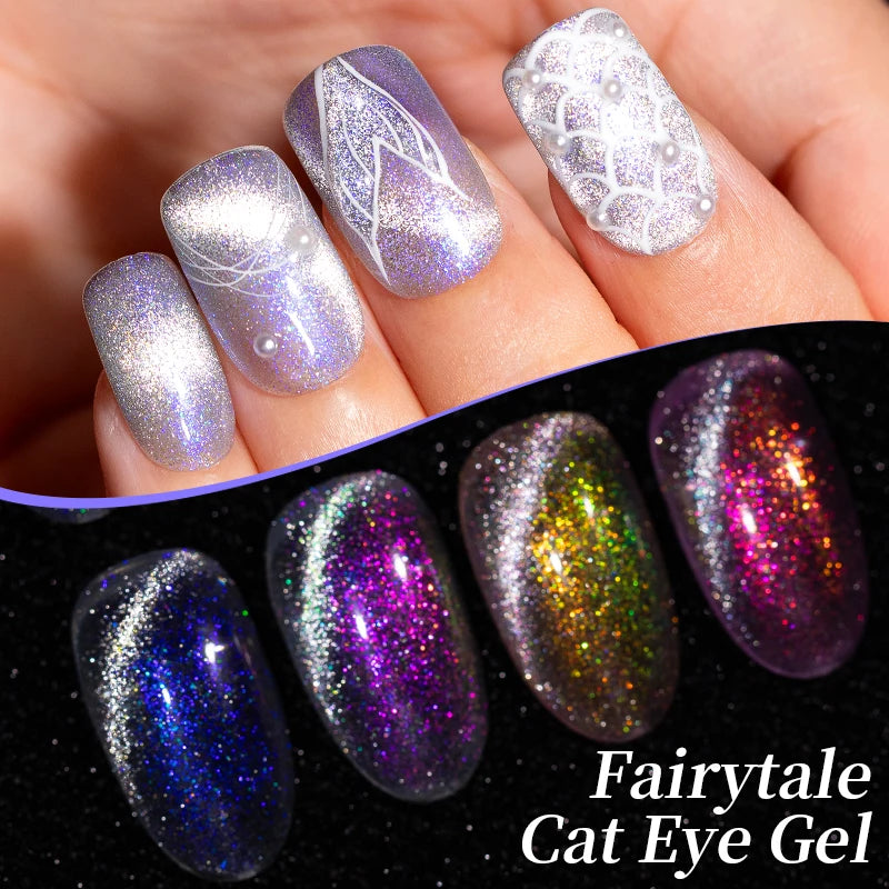 Cat Magnetic Gel Sparking  Silver Effect