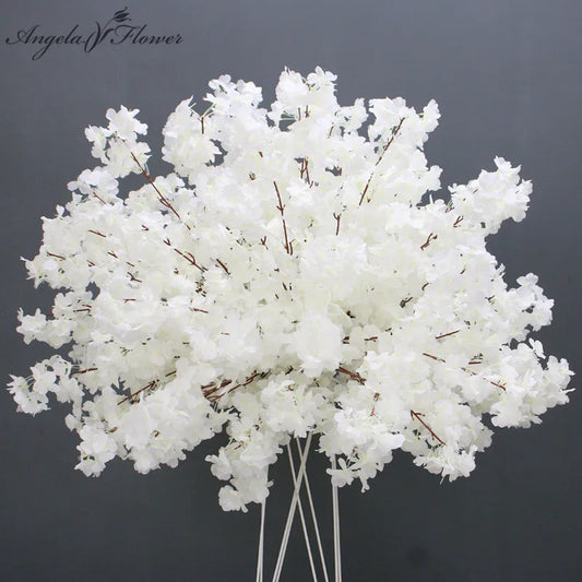 White Artificial Flower Ball Wedding Table Centerpiece