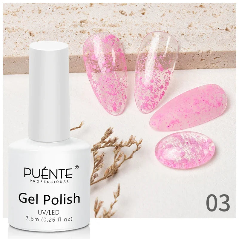 Gel Glitter Semi-Permanent Nail Art Varnish