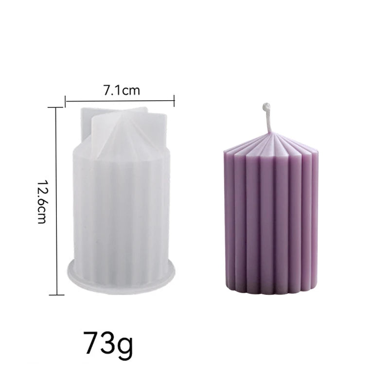 Cylinder Silicone Candle Silicone Mold