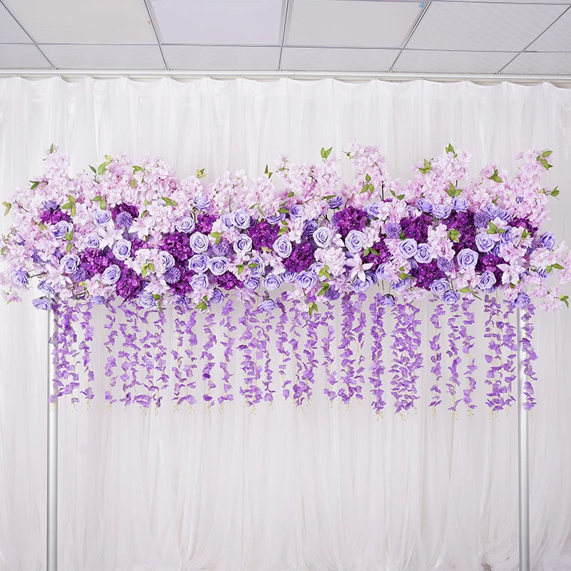 Blossom Artificial Floral Row Wedding Backdrop