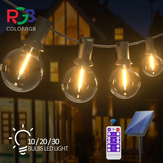 Solar String Lights Outdoor Patio Lights