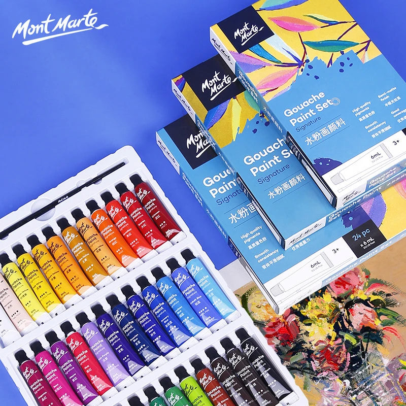 Mont Marte Gouache Paint Set 12/18/24 Colors