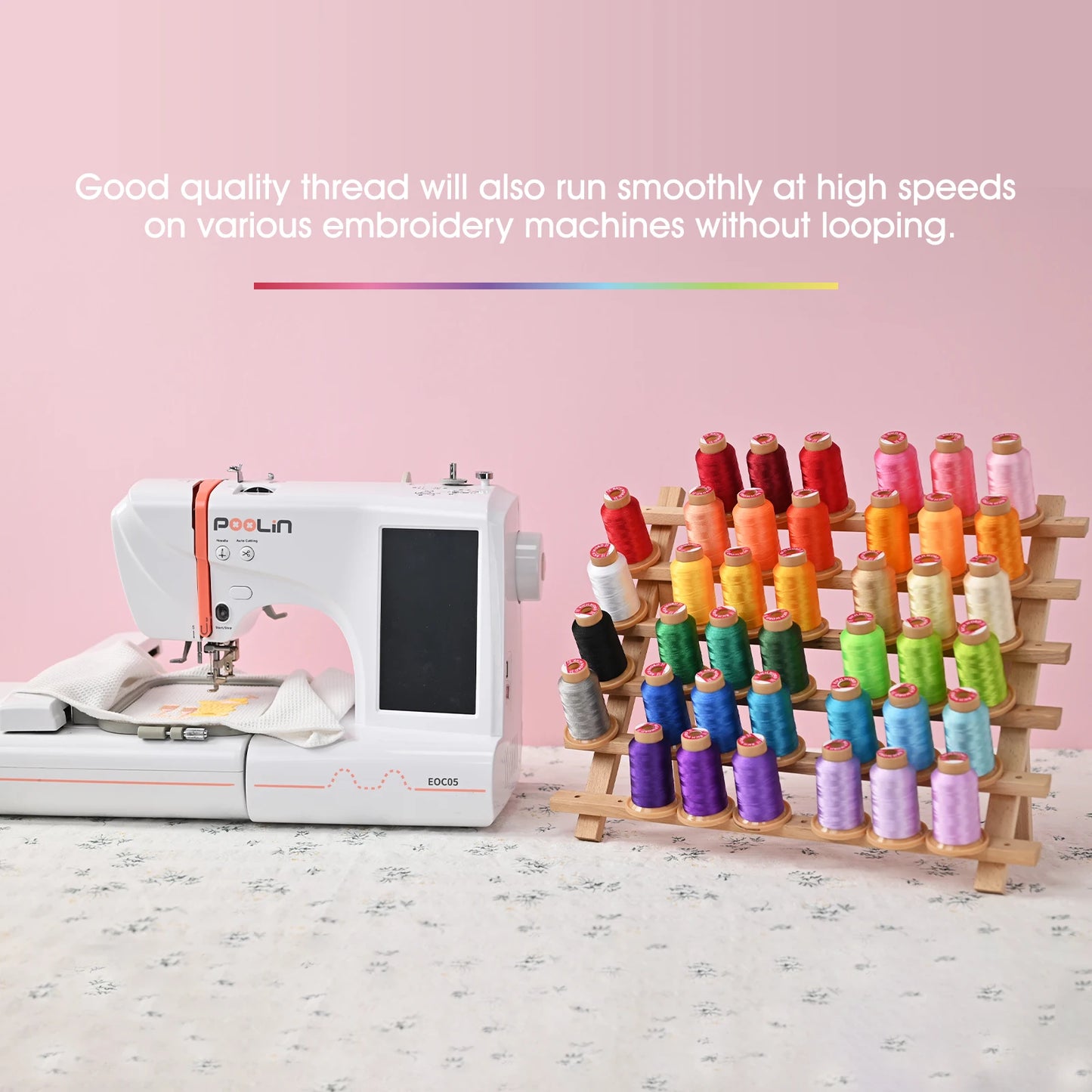 40Pcs Colors Threads for Embroidery  & Sewing Machines