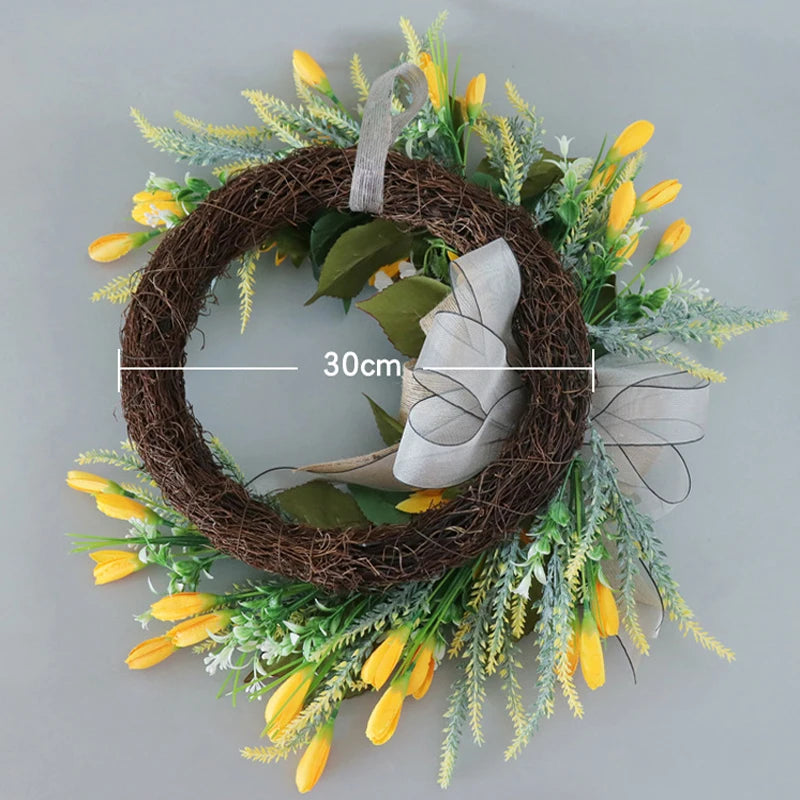 22'' Artificial Sunflower Wreath for Front Door