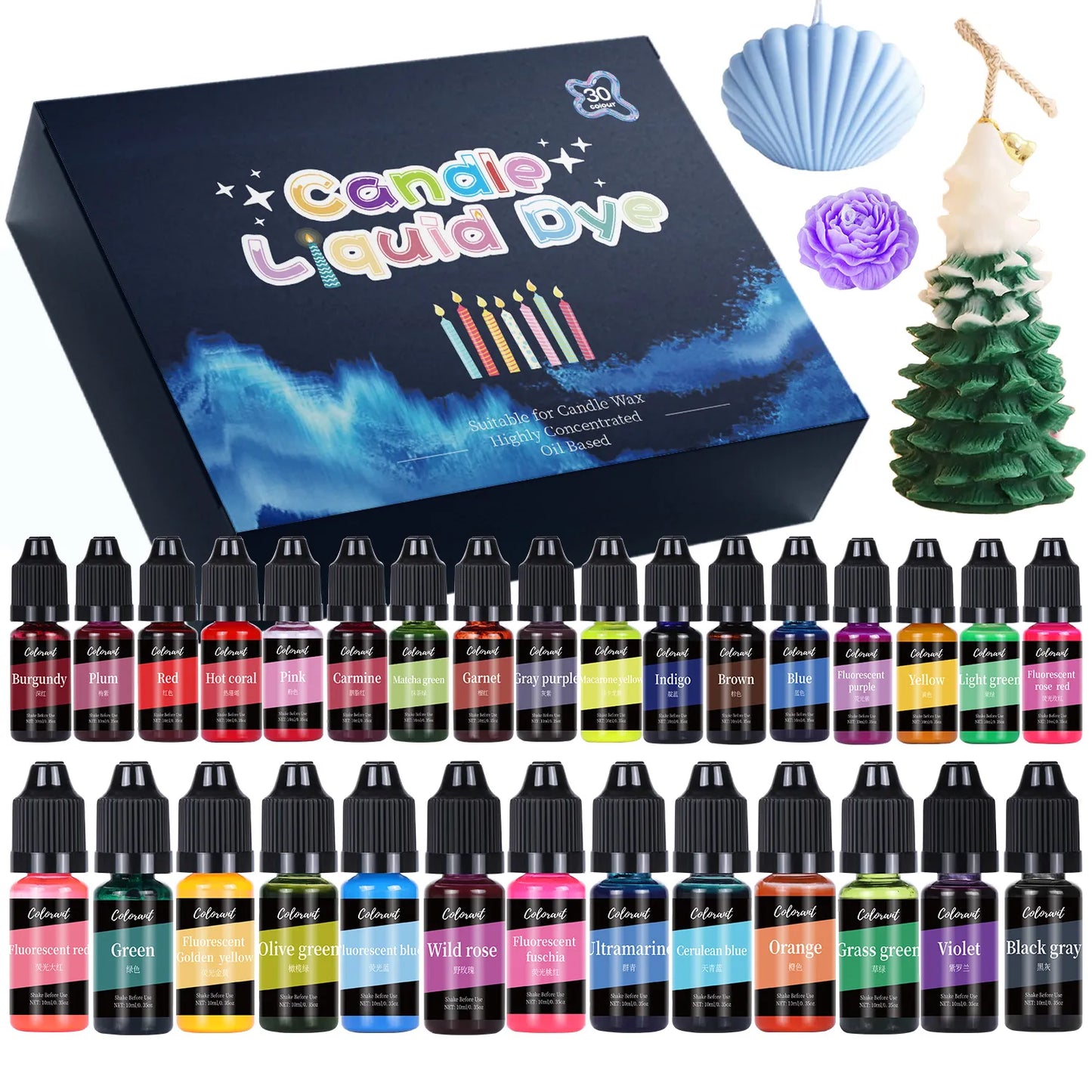 Candle Dyes Kit Liquid Colorant Pigment Set