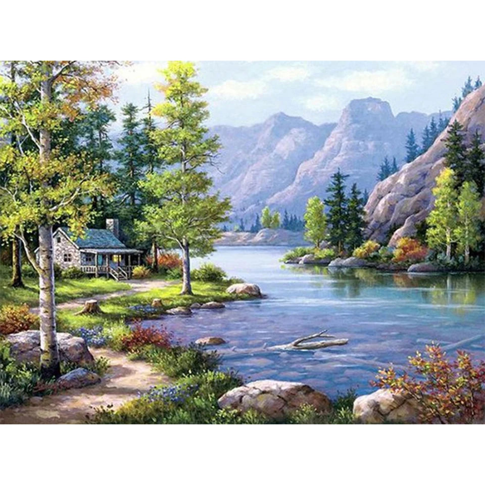 Diamond Landscape Cross Stitch Embroidery Kit