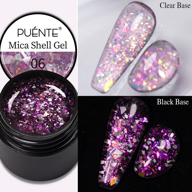 Glitter Nail Polish Sparkling Mica Shell Sequins