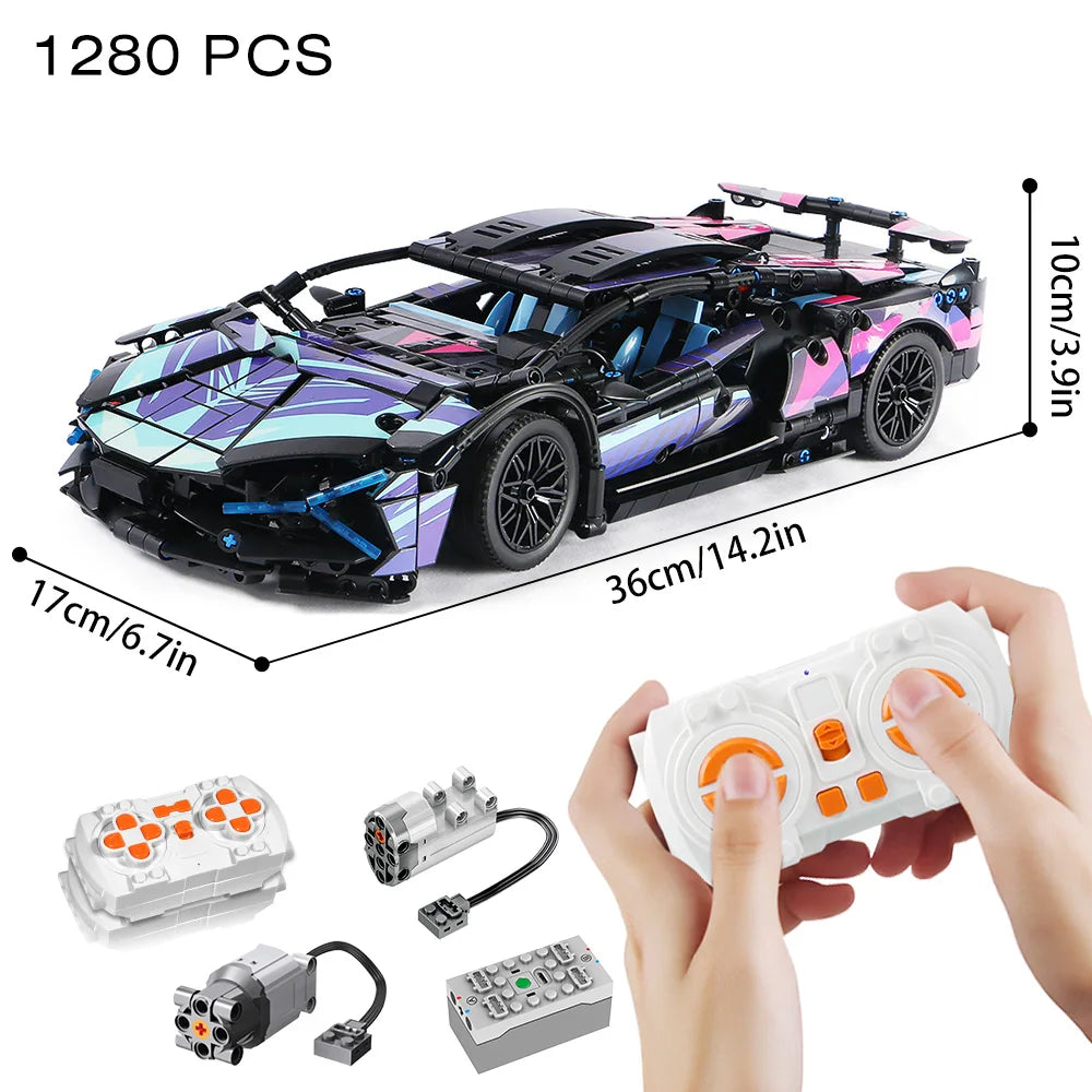 1:14 Racing Sport Car Model Building Blocks