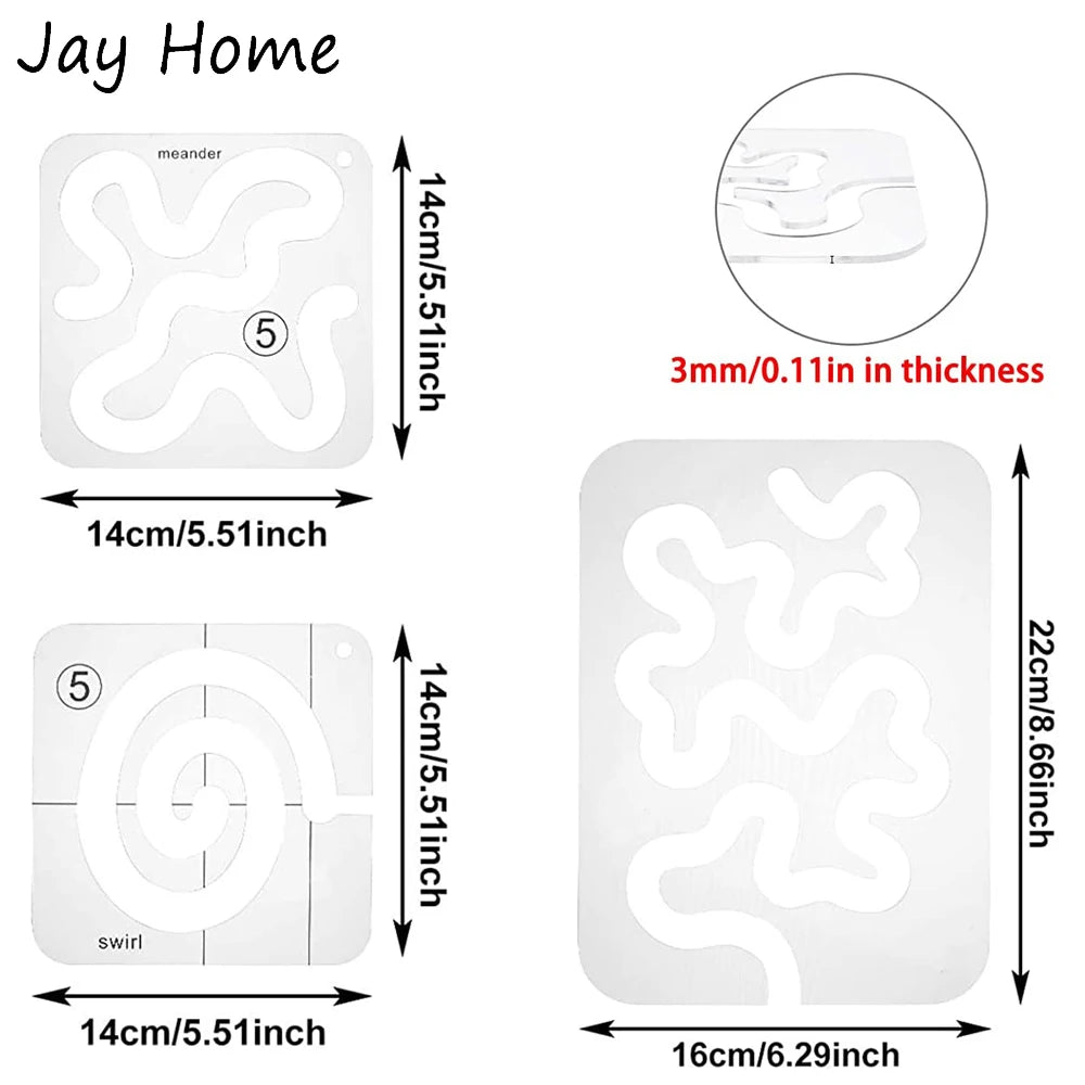 1PC  Acrylic Quilting Ruler Template