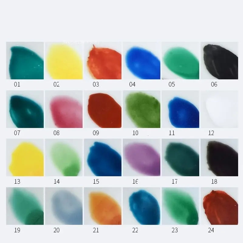 24 Color Ceramic Glaze Color Paint