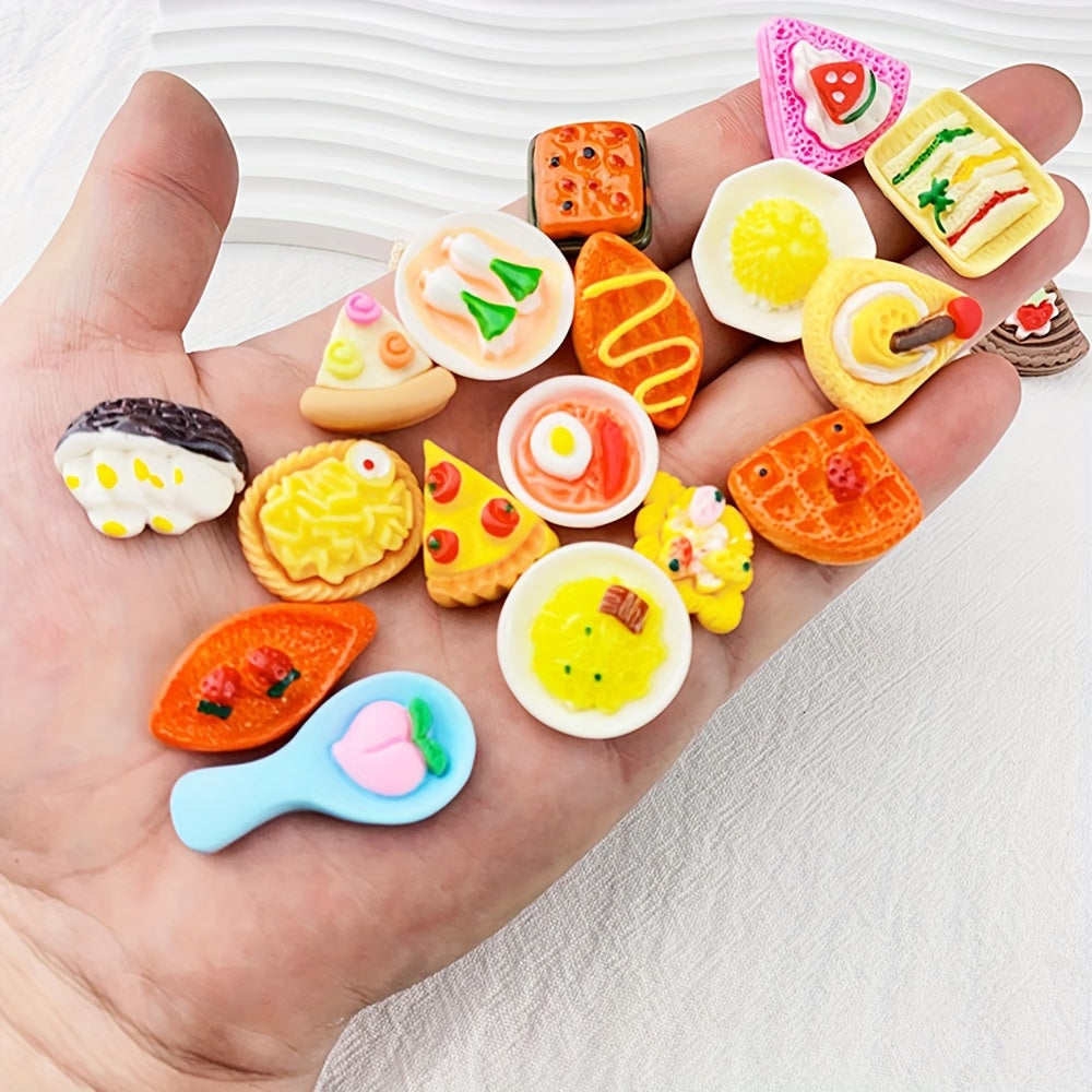 10/30/60PCS Miniature Mixed Styles Resin Foods