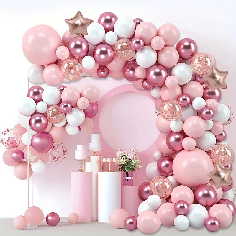 160pcs, Pink Balloon Garland Arch Kit