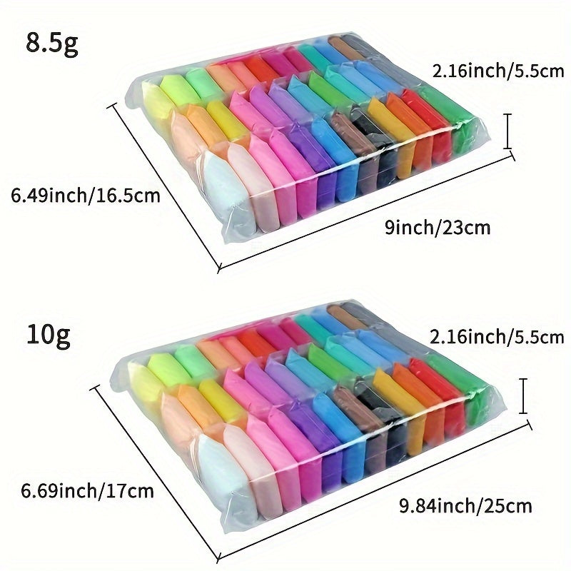 2 Kinds Of 36 Colors Different Sizes Of Wind-drying Sticky, Magic Modeling Clay Set