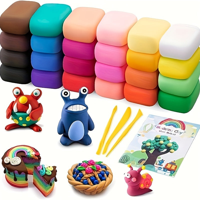 2 Kinds Of 36 Colors Different Sizes Of Wind-drying Sticky, Magic Modeling Clay Set